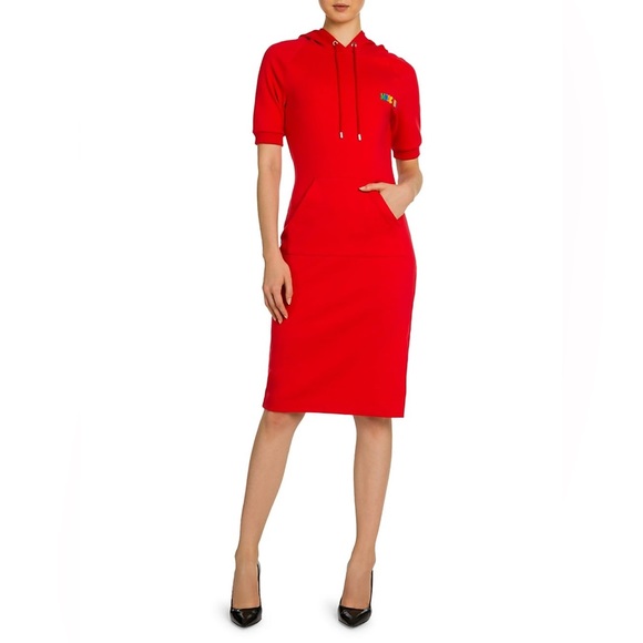 Moschino Authentic Hooded Midi Dress….Color: Red….Sz: 44/8 - Picture 4 of 7